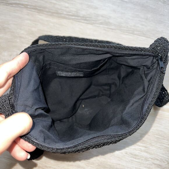 Frankie and Johnnie Black Crotcheted Purse and Coin purse - Picture 5 of 8